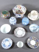 AMHERST IRONSTONE PEDESTAL BOWL, Minton's cabinet cup and saucer and similar china items