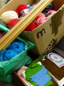 KNITTING YARN, CRAFT MATERIALS ETC
