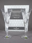 WATERFORD CRYSTAL - boxed Millennium collection toasting flutes, a pair