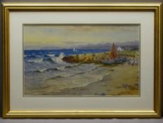 WARREN WILLIAMS watercolour - 'Moelfre', signed, 30.5 x 50.5