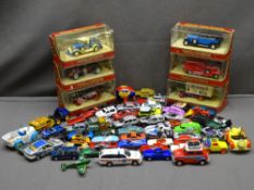 MATCHBOX MODELS OF YESTERYEAR in bubble packs and a quantity of loose diecast vehicles