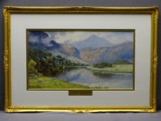 WARREN WILLIAMS watercolour - 'The River Glaslyn', signed, 24 x 44.5cms