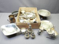 EPNS WARE with a pewter owl pepper pot ETC