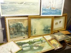 PAINTINGS, PRINTS & MIRRORS - an assortment of including mirrors and tapestries