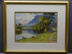 WARREN WILLIAMS watercolour - river scene at Betws y Coed, signed verso, 24 x 33.5cms