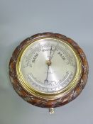 JOHN BARKER & COMPANY OF KENSINGTON WALL HANGING BAROMETER