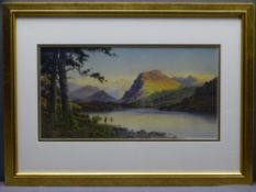 EDWARD H THOMPSON (1879 - 1949) watercolour - a scene in the Lake District, signed, 23 x 45cms