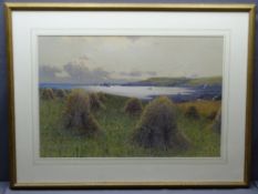 JOHN McDOUGAL watercolour - 'Cornfield near Cemaes', signed and dated 1893, 48 x 73.5cms