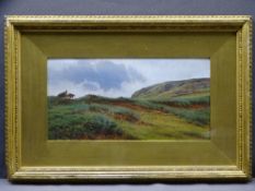 JOSEPH KNIGHT watercolour on gouache - Welsh moorland (probably above Talwrn), signed and dated