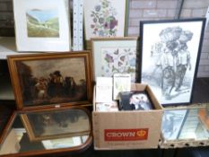 OIL ON CANVAS, indistinctively signed, probably continental scene of a family gathered round a