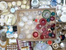 CERAMICS & GLASS - including decanters, coloured glass, Aynsley and a large assortment, also EPNS