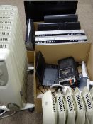 L G BLUE RAY PLAYER, Sky Plus HD boxes, video/DVD recorders, a Hitachi TV E/T, oil filled