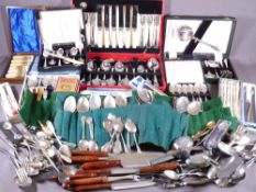 CASED CUTLERY and a quantity of loose