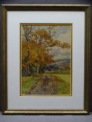 GEORGE COCKRAM watercolour - 'Betws y Coed', signed, see label verso, 25 x 18cms
