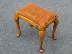 ANTIQUE YEW DRESING TABLE STOOL