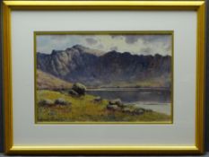 WARREN WILLIAMS watercolour - 'Llyn Idwal', signed, 24 x 38cms