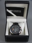 BARKERS OF KENSINGTON Mega Sport black dial wristwatch