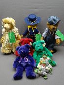 SOFT TOYS by Franklin Mint, TY ETC