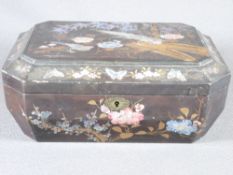 CHINOISERIE and mother of pearl decorated work/jewellery box