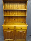 MODERN PINE DRESSER, 189cms H, 106cms W, 45cms D