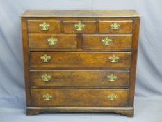 LANCASHIRE STYLE CIRCA 1820 MULE CHEST, slim proportions, 100cms H, 108cms, 40cms D