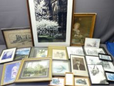 PHOTOGRAPHIC & OTHER PRINTS including Pears - Bubbles, engraving of Carew Castle, Pembroke ETC