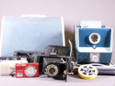CAMERA ITEMS and a cased projector by Patterson