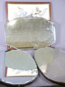 ART DECO STYLE MIRRORS - 3 and a wool work tapestry