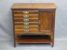 MUSIC CABINET, 6 fall-front drawers, 79cms H, 79cms W, 35cms D