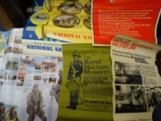 VINTAGE POSTERS & MAPS - a quantity of rolled advertising posters and some maps including The