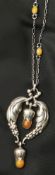 Jensen, GeorgCollier(Radvad 1866-1935 ebd.) An zarter Gliederkette großer, durchbrochen gearbeiteter