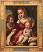 Madonna mit Kind und dem JohannesknabenVenezianische Schule, um 1560-80Öl/Pappelholz. 77 x 60,5