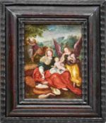 Ruhe auf der Flucht nach ÄgyptenFlämischer Meister, um 1600In Landschaft ruhende Maria, welche den