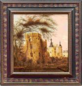 Cosyn, PieterBlick über die Mauern auf eine Festung(Rijswijk 1630-1666 Den Haag) Öl/Holz. Rechts