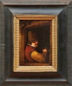 Ostade, Adriaen van - Umkreis desBauer mit Weinkrug am FensterÖl/Eichenholz. 21,5 x 16 cm.