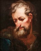 Portrait of a bearded man in a fur robe (John the Baptist)Flemish school, 18th centuryOil/lvd.,