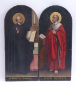 Two portraits of saints19th c.Full-length figures titled below ''St. Jgnatius Loyola'' and ''St.