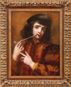Cossiers, JanYoung man with tobacco pipe(Antwerp 1600-1671 ibid.) Oil on wood, panel cradeled. 64.