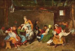 Liebermann, Max - copy afterThe Goose PluckerStable interior in which several women sit on benches