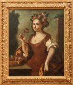 Portrait of a distinguished lady as an allegory of floraPerhaps Napoly, 18th centuryYoung woman with