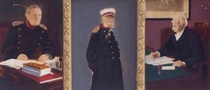 Patriotic Image ''The Old Course''19th centuryHelmuth von Moltke, Emperor Wilhelm I and Otto von