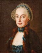 Portrait of Elisabeth Friederike Sophie von Brandenburg-Bayreuth.German portrait painter of the 18th