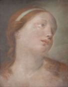 Head of a young girl18th centuryPastel. 33,5 x 27 cm; framed under glass.Kopf eines jungen