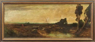 Stadler, Toni (Anton Hermann Ritter von)Wide landscape in the evening light(Göllersdorf 1850-1917