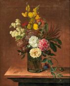 Loevmand, Frederikke Elisabeth (attributed to)Bouquet of flowers in a glass vase(Denmark 1801-