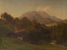 Jungheim, KarlThe Untersberg near Berchtesgaden(Dusseldorf 1830-1886 ibid.) Oil on canvas, mounted