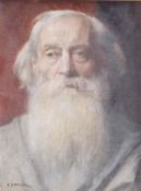 Zwiller, Marie-AugustinPortrait of a bearded old Man(Didenheim 1850-1939 Neuilly-sur-Seine) Oil on