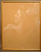 Penz, AloisPortrait of the Menodera Reininghaus(Zell am Ziller 1853-1910) White chalk on chamois