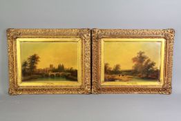 William W Gill (1823-1894) Pair of Oils 'Views of Hereford'