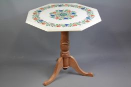 An Indian White Marble Top Occasional Table.